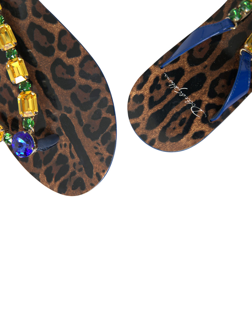 Miniatura: Blue Crystals Flats Sandals Beachwear Shoes