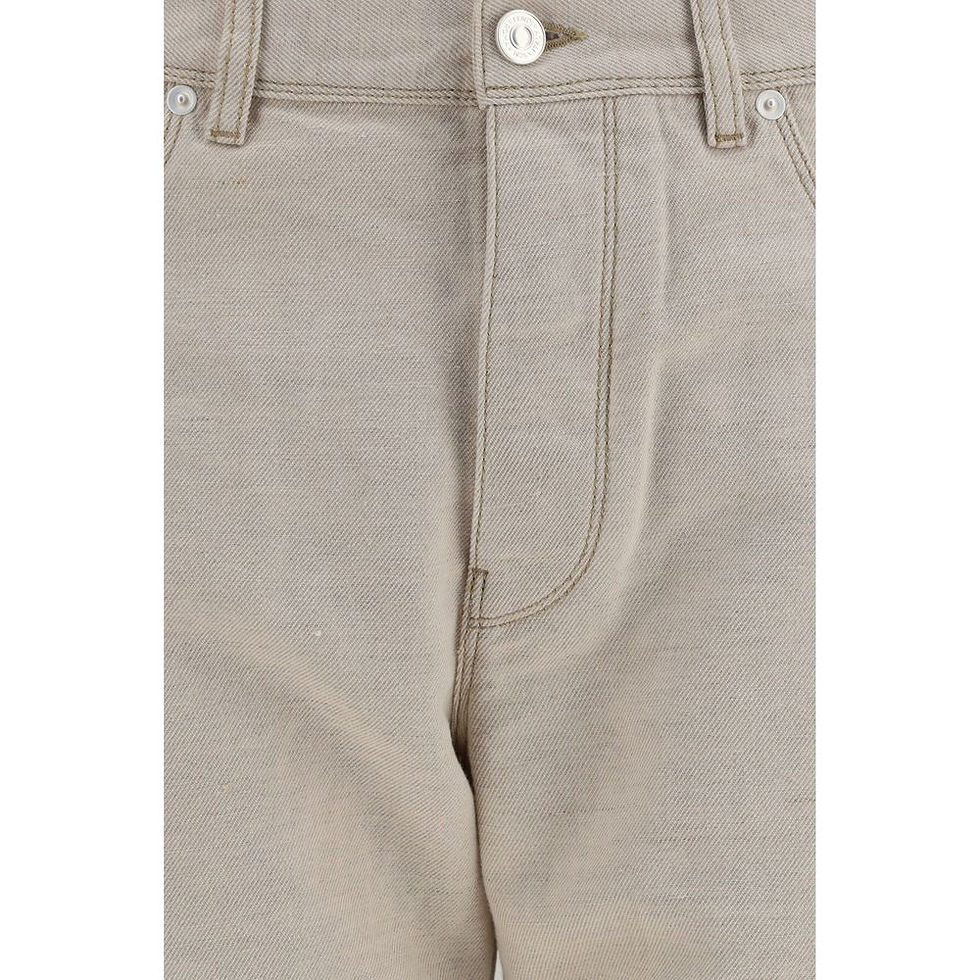 Miniatura: Fendi Beige Cotton Jeans Denim