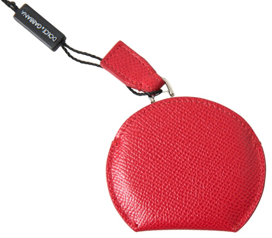 Thumbnail: Red Calfskin Leather Hand Mirror Holder