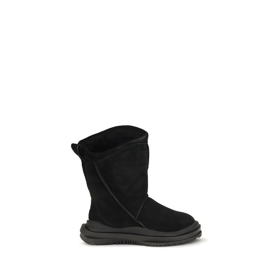 Miniatura: UGG Black Suede Leather Flat Boots