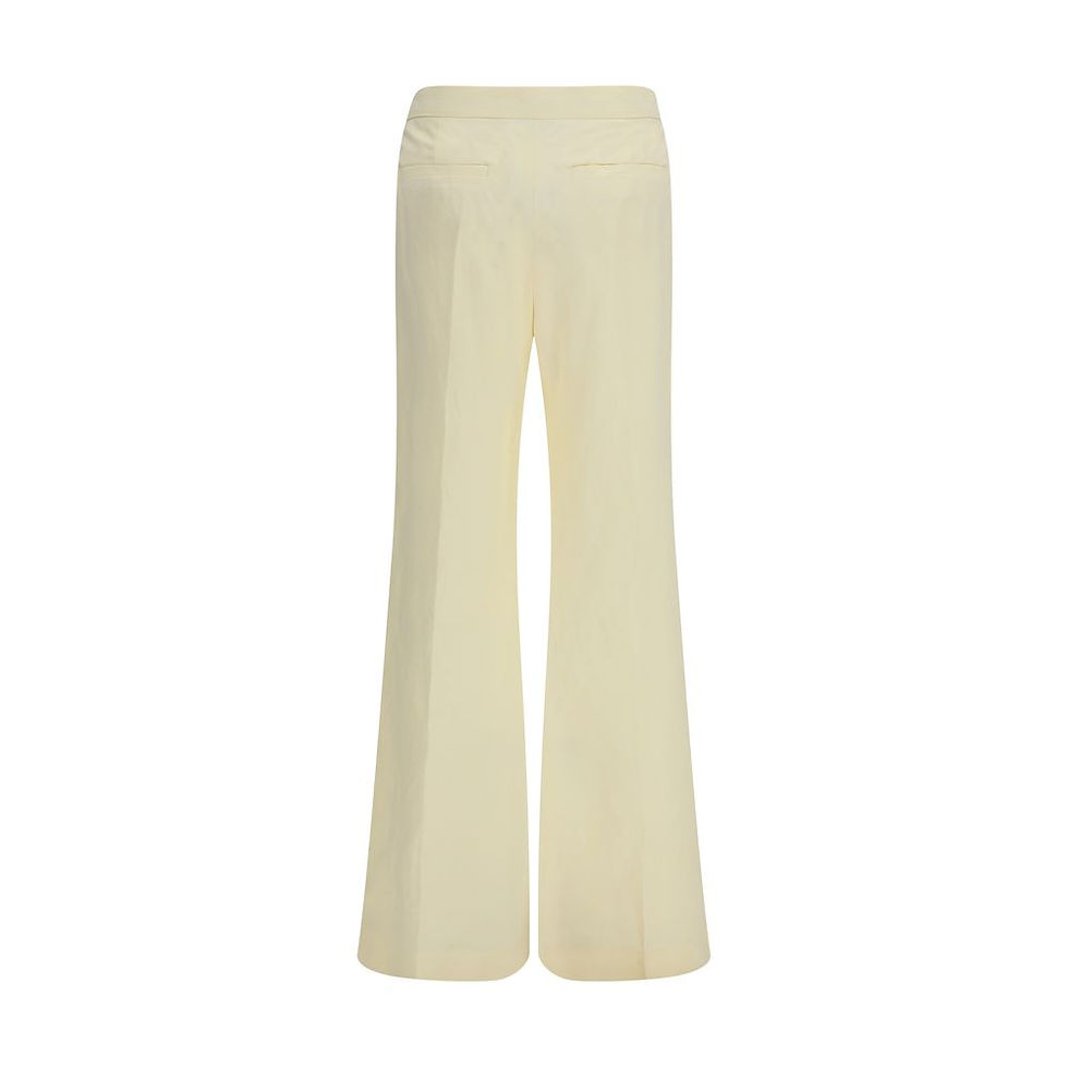 Max Mara Beige Viscose Flared Pants