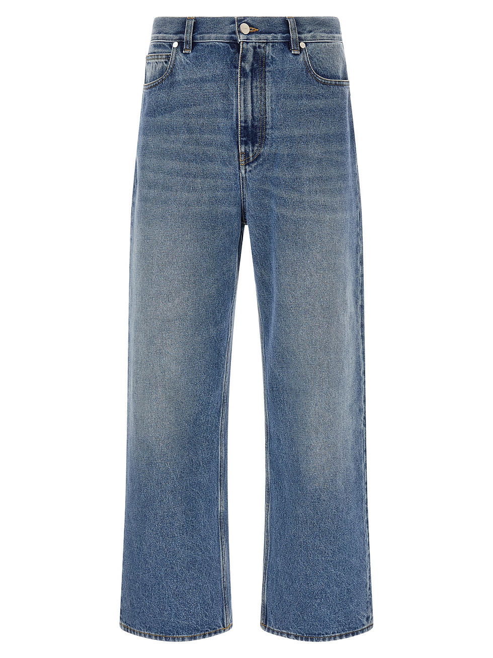 Miniatura: Fendi Blue Cotton Relaxed Fit Jeans
