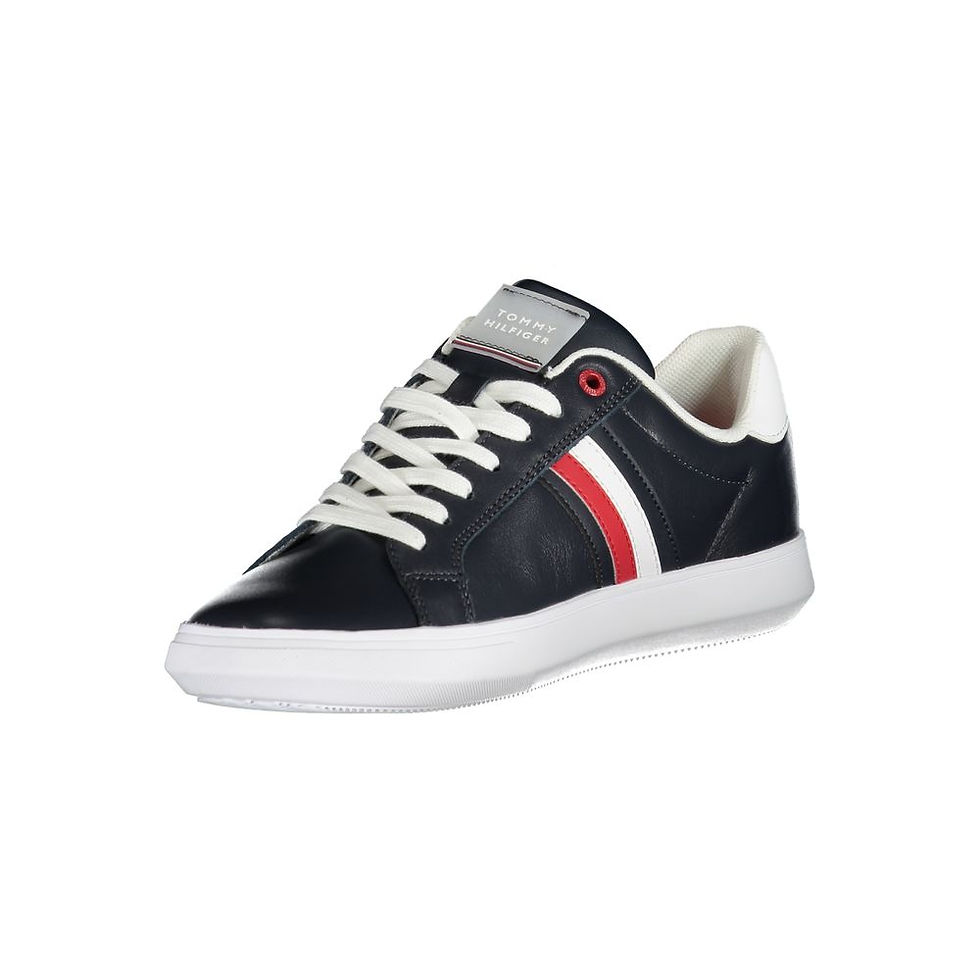 Thumbnail: Blue Leather Men Sneaker