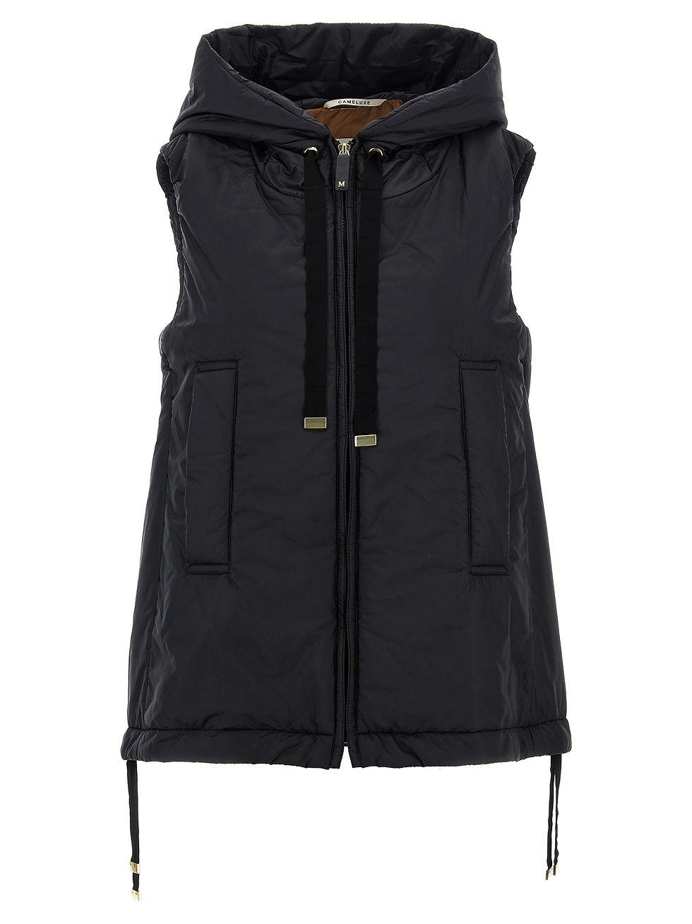 Max Mara Black Polyester Sleeveless Vest