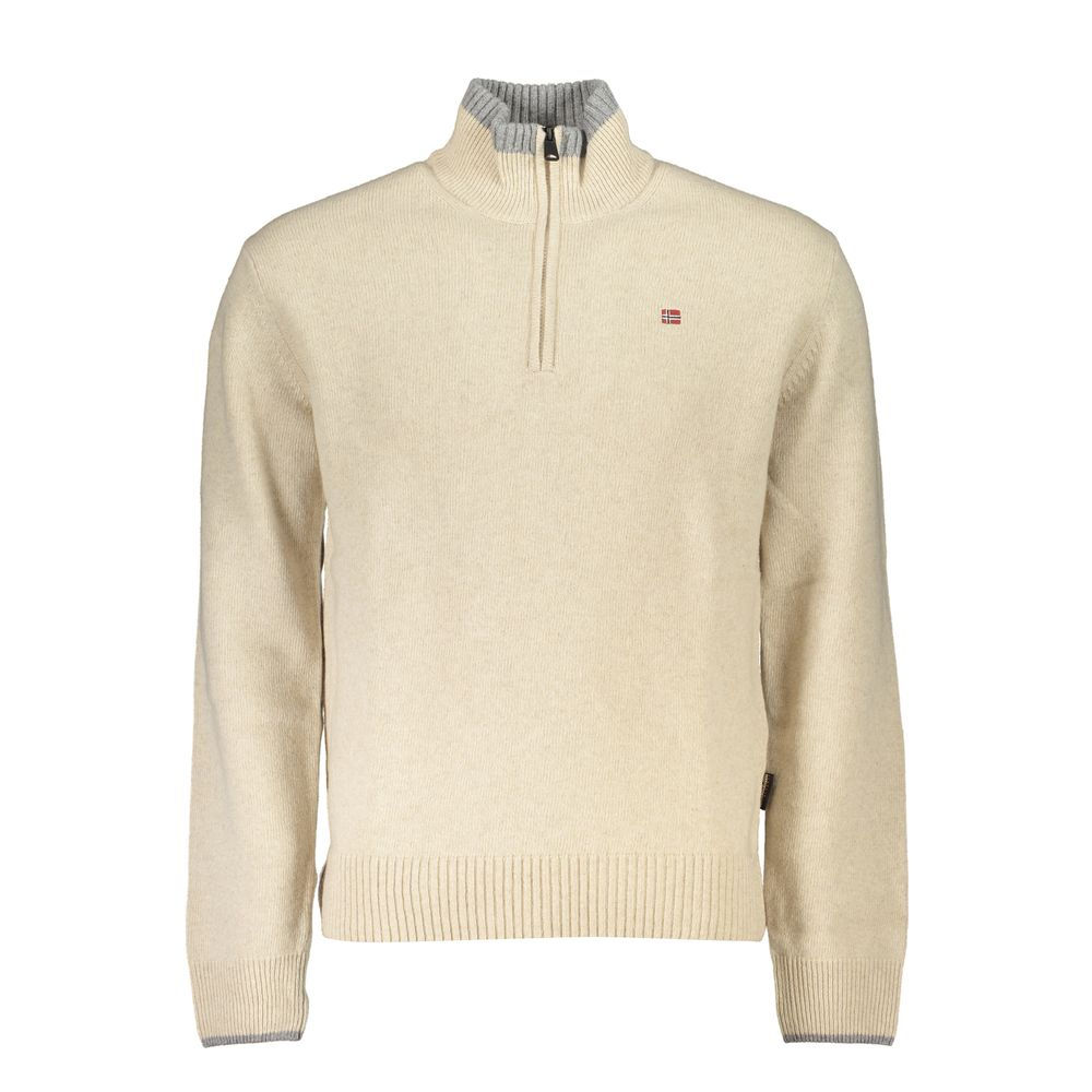 Beige Tessuto Men Sweater