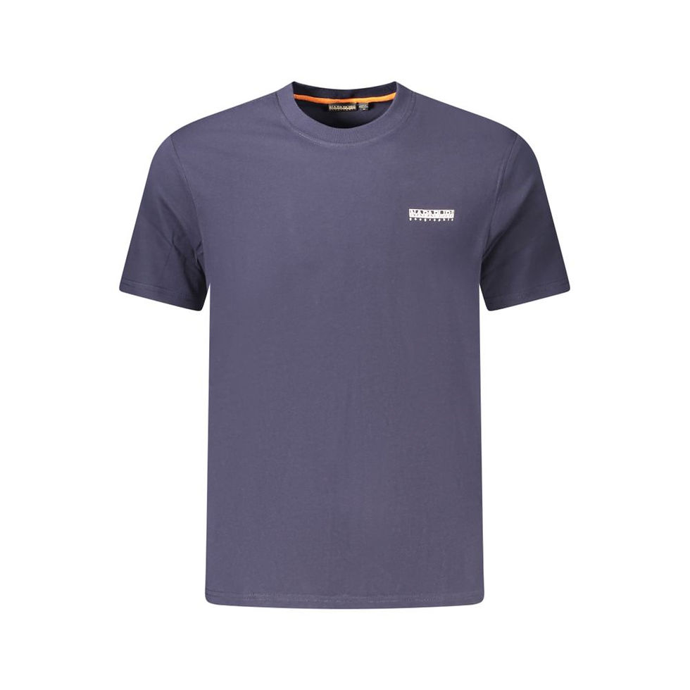 Napapijri Blue Cotton Men T-Shirt