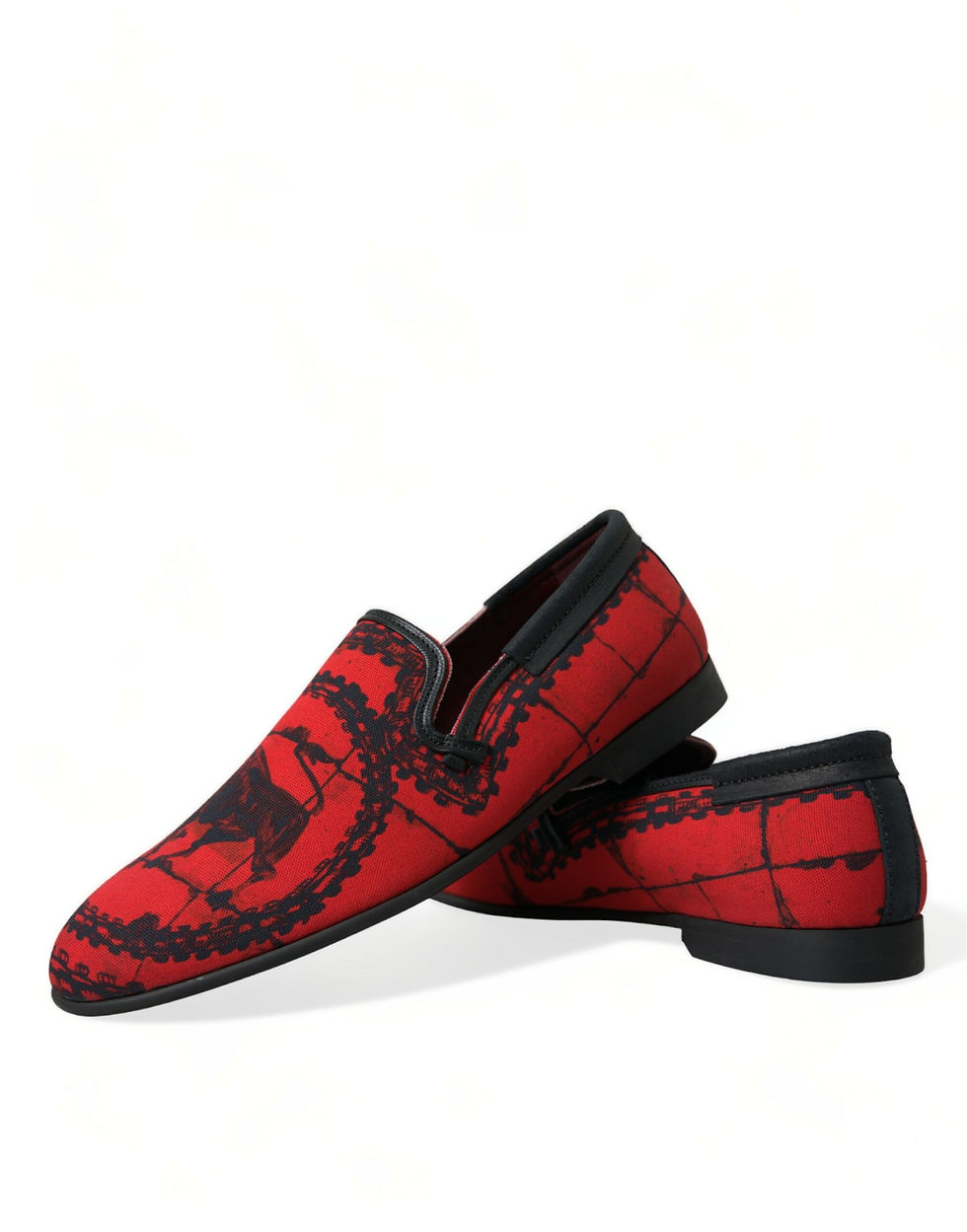Miniatura: Red Black Torero Loafers Slippers Men Shoes