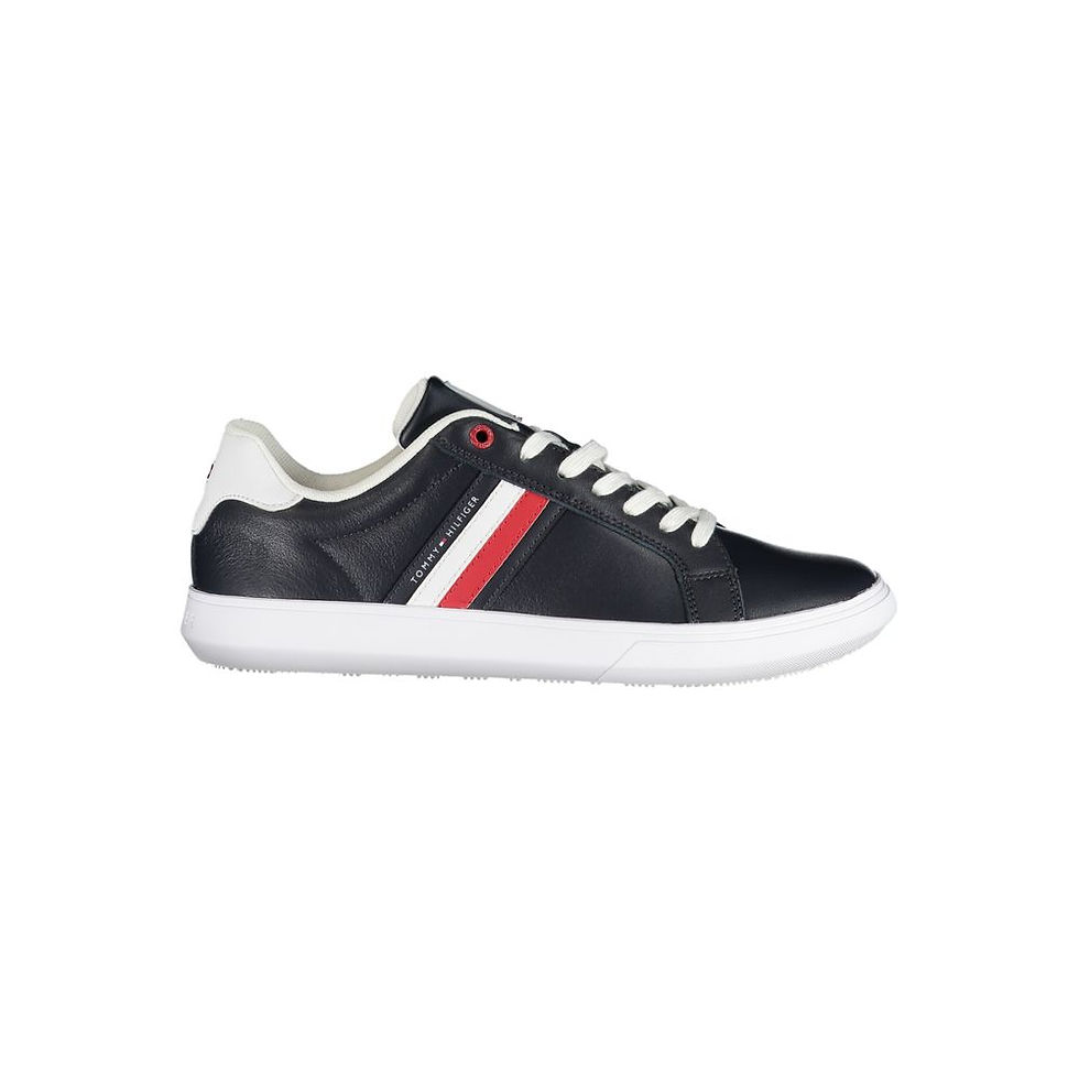 Thumbnail: Blue Leather Men Sneaker