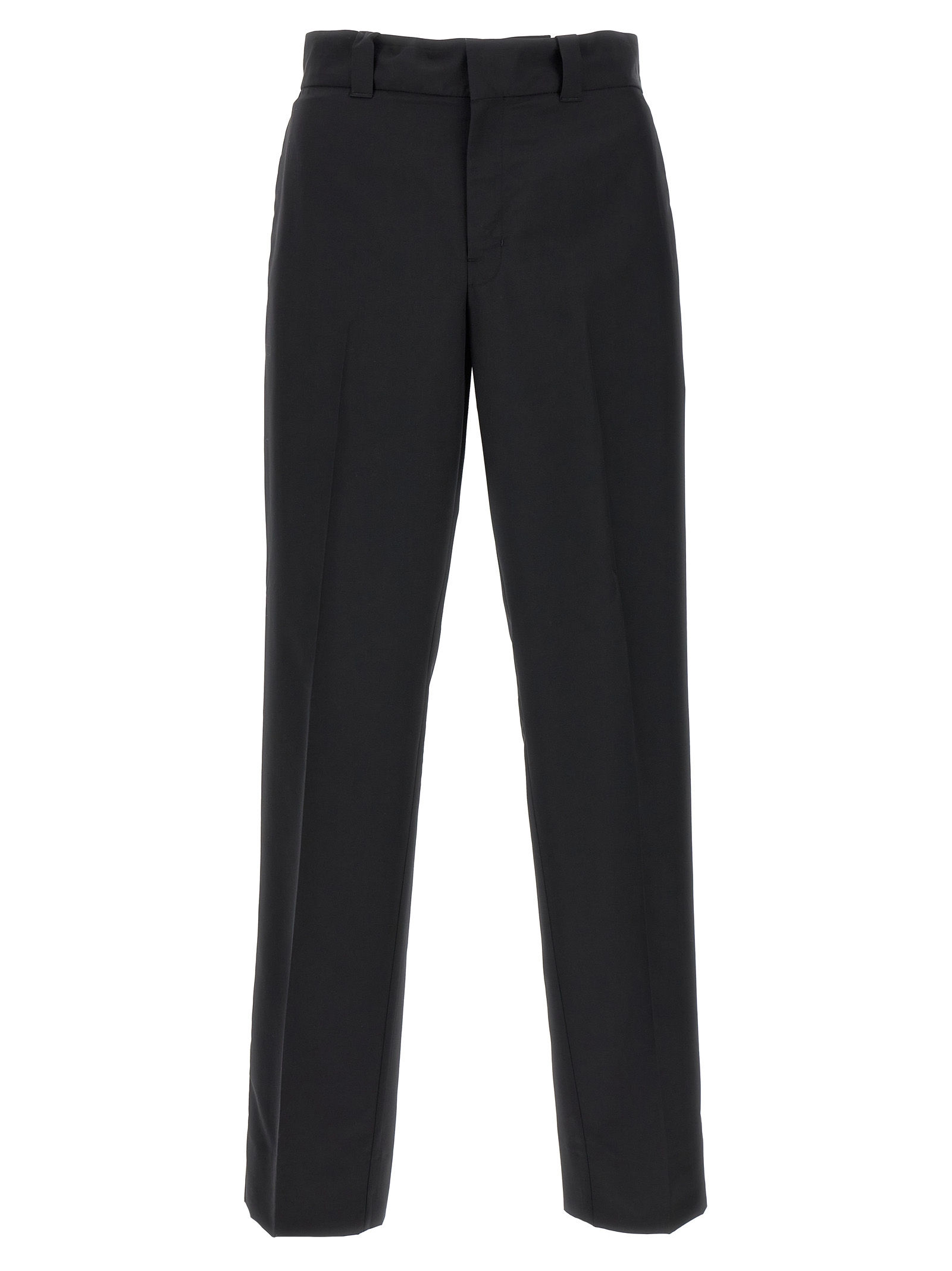 Prada Black Virgin Wool Casual Pants