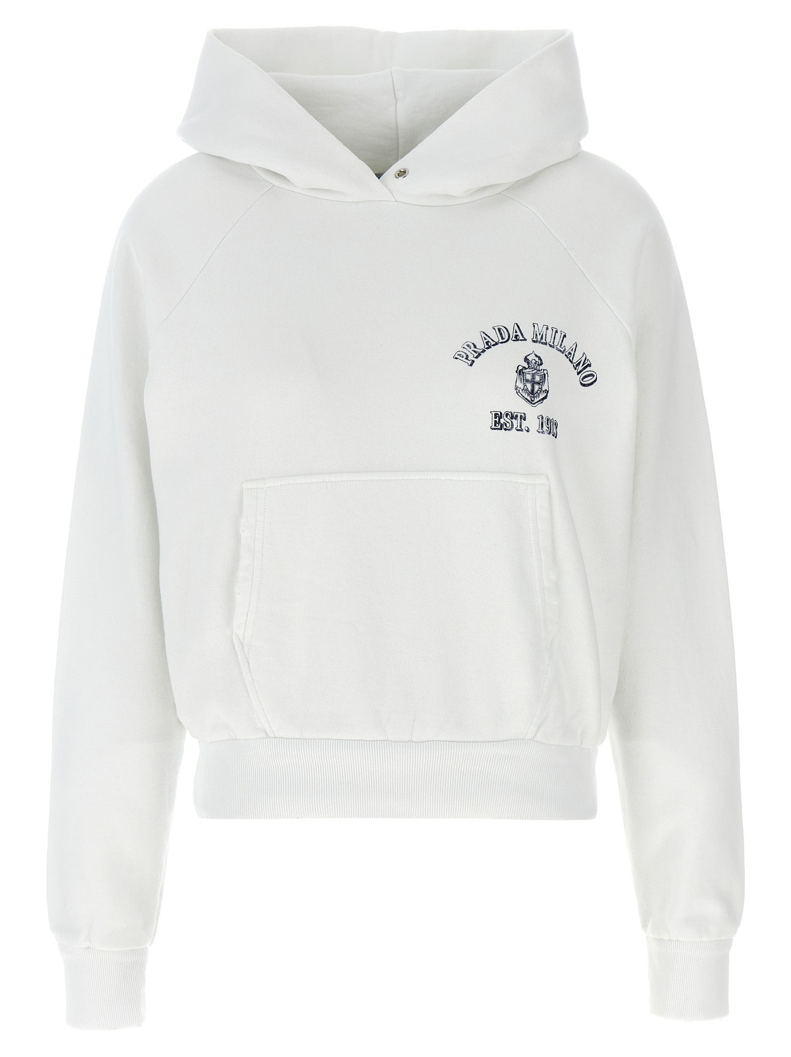 Prada White Cotton Sweatshirt