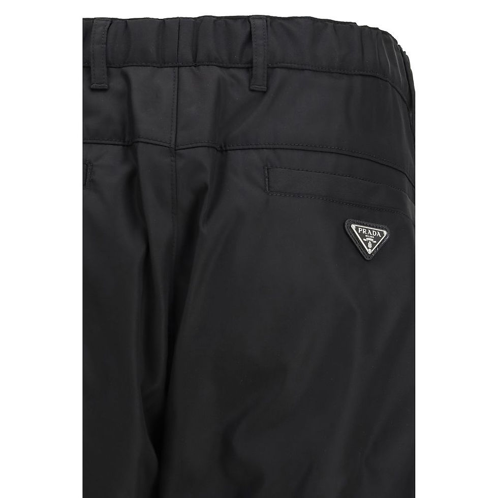 Thumbnail: Prada Black Recycled Polyamide Casual Pants