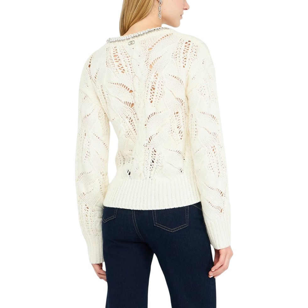 Liu Jo White Marabou Sweater