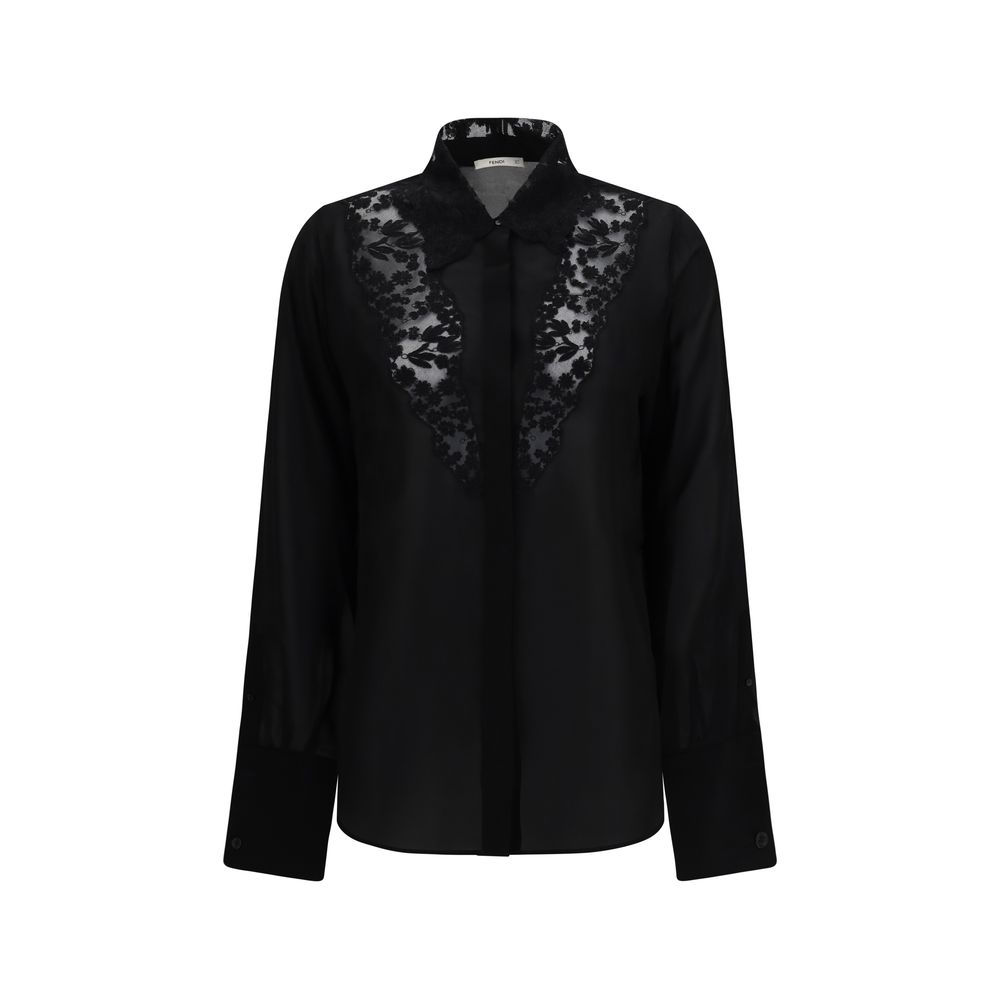 Fendi Black Silk Shirt