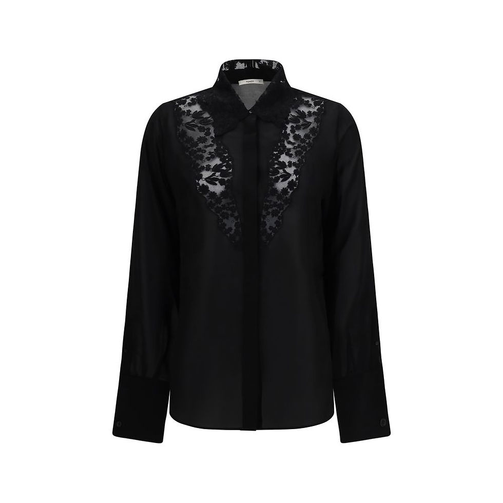 Miniatura: Fendi Black Silk Shirt