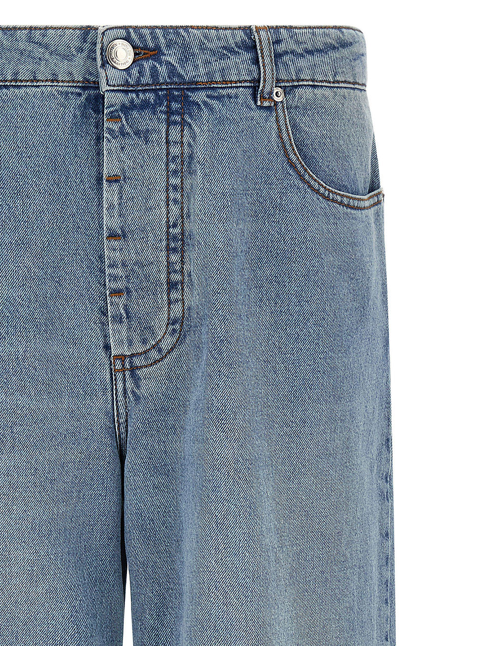 Thumbnail: Ami Paris Blue Cotton Relaxed Fit Jeans