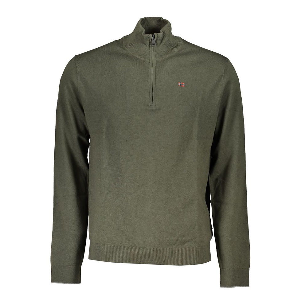 Miniatura: Green Fabric Men Sweater