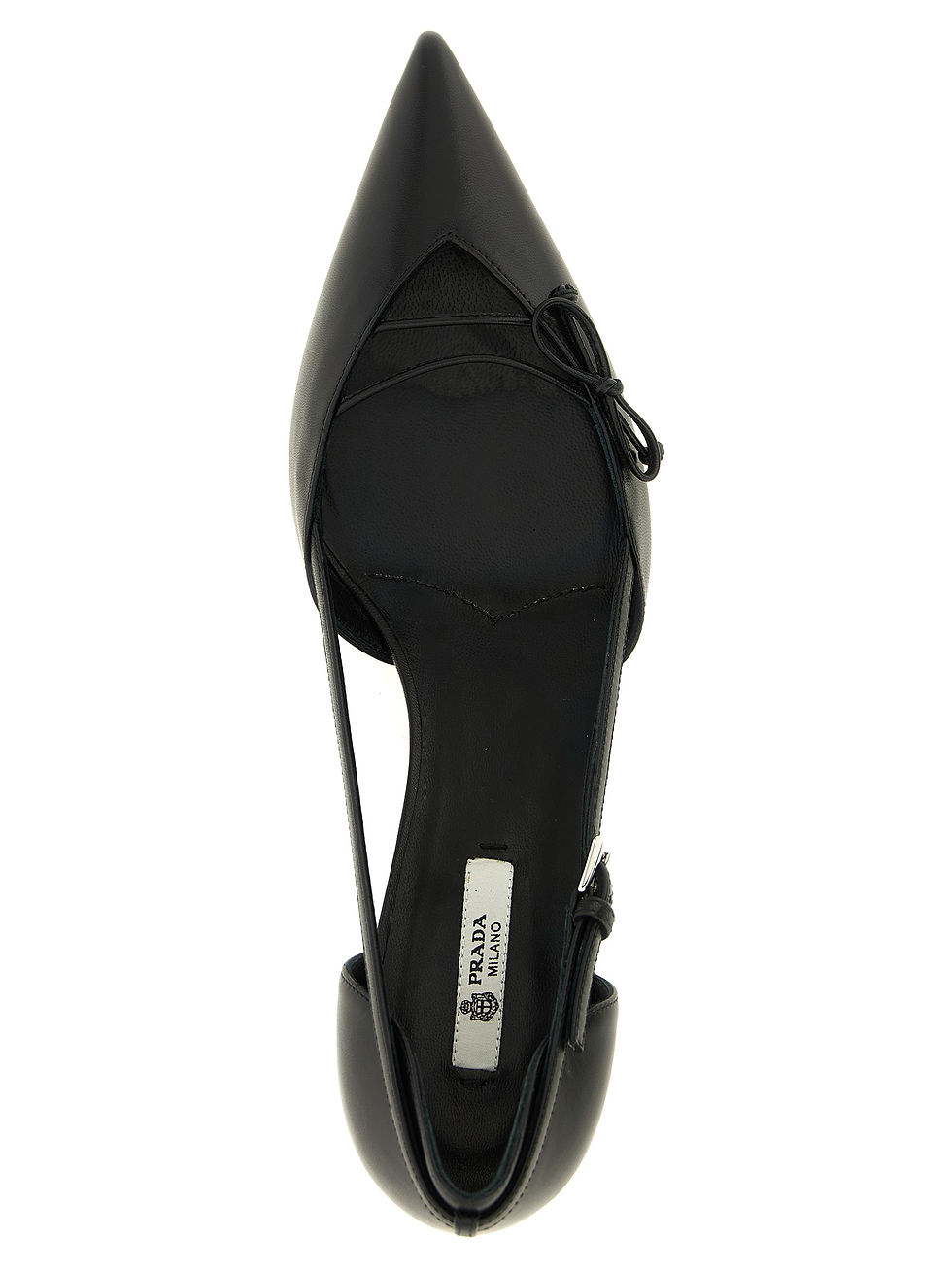 Thumbnail: Prada Black Goatskin Mid Heel Pumps