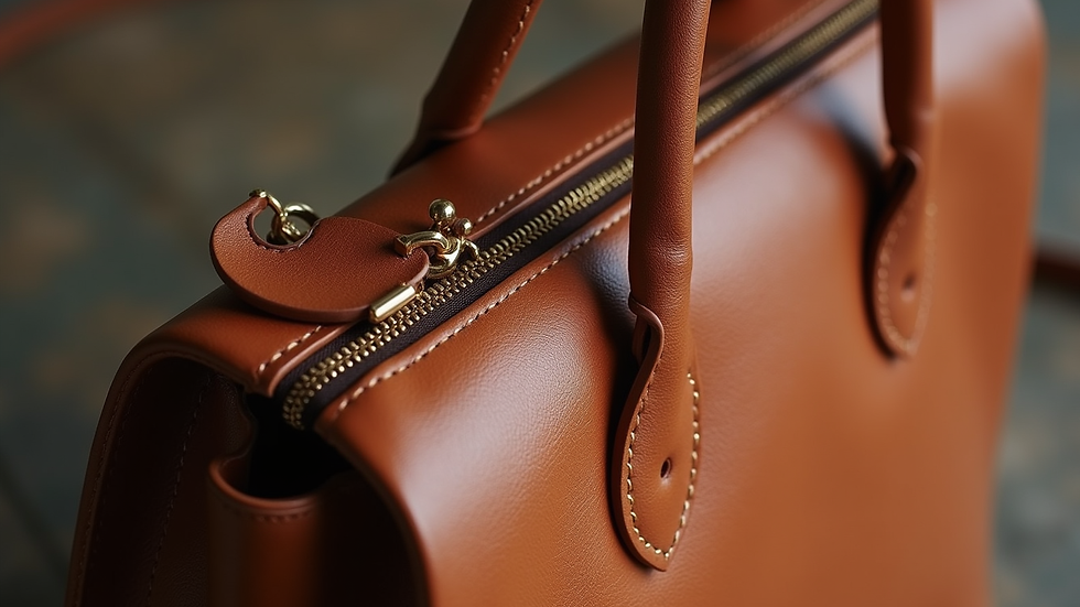 Dettaglio di una borsa in pelle