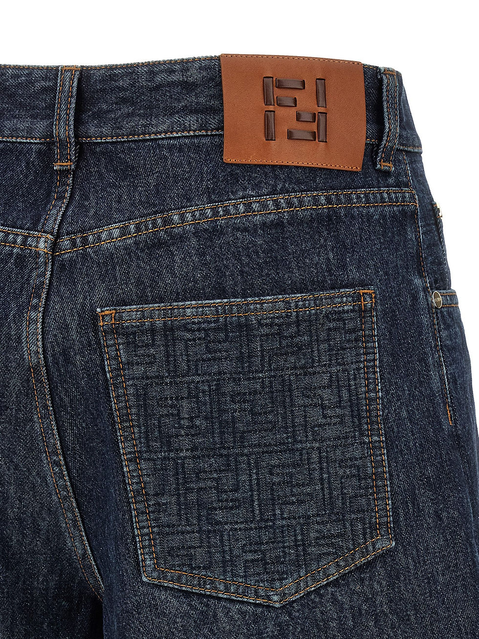 Thumbnail: Fendi Blue Cotton Bermuda Shorts