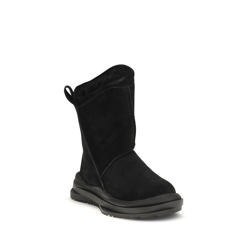 Miniatura: UGG Black Suede Leather Flat Boots