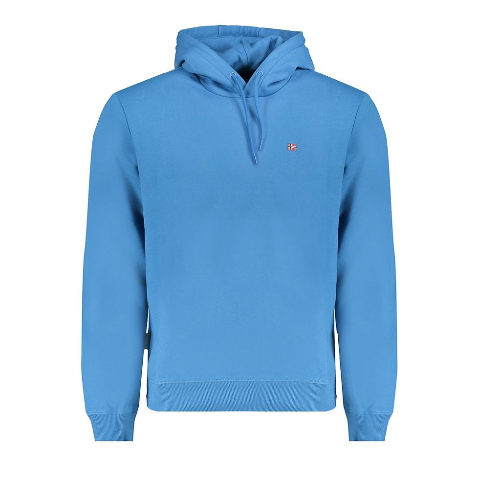 Napapijri Blue Cotton Men Sweatshirt