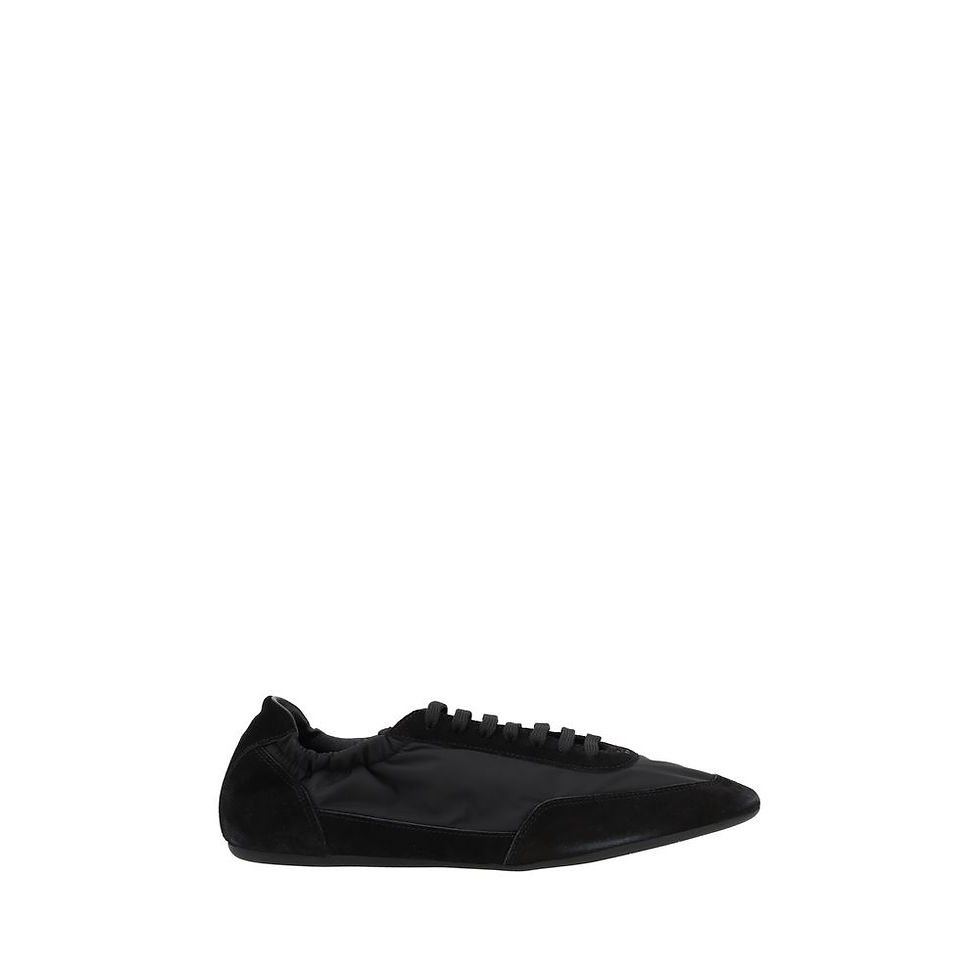 Miniatura: Prada Black Calf Leather Bos Taurus Athletic Sneakers