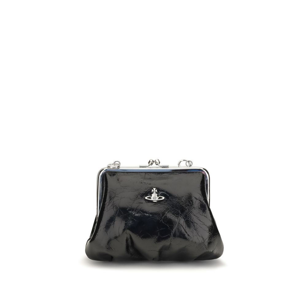 Vivienne Westwood Black Calf Leather Bos Taurus Handbag