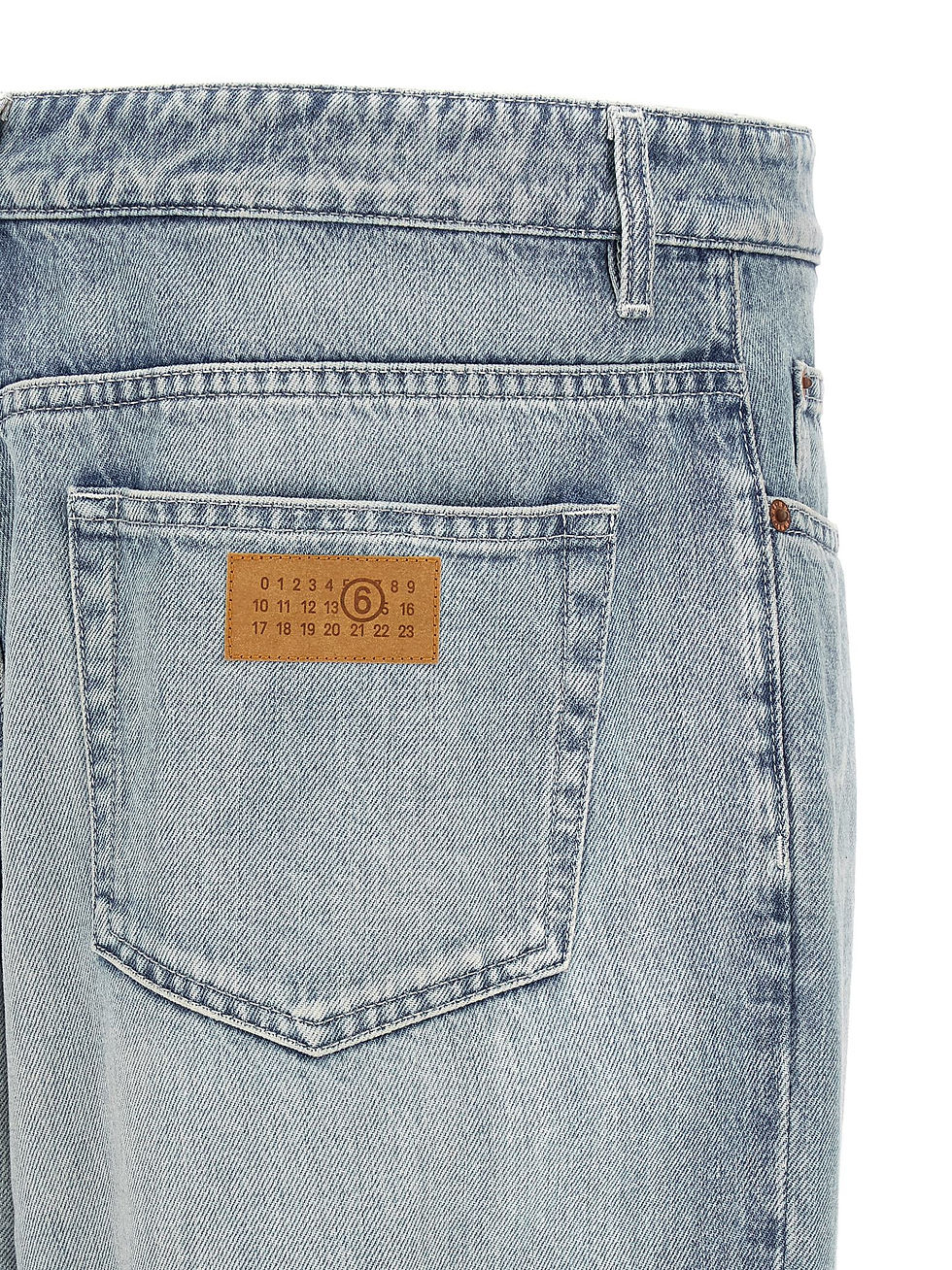 Thumbnail: MM6 Maison Margiela Blue Cotton Straight-Leg Jeans