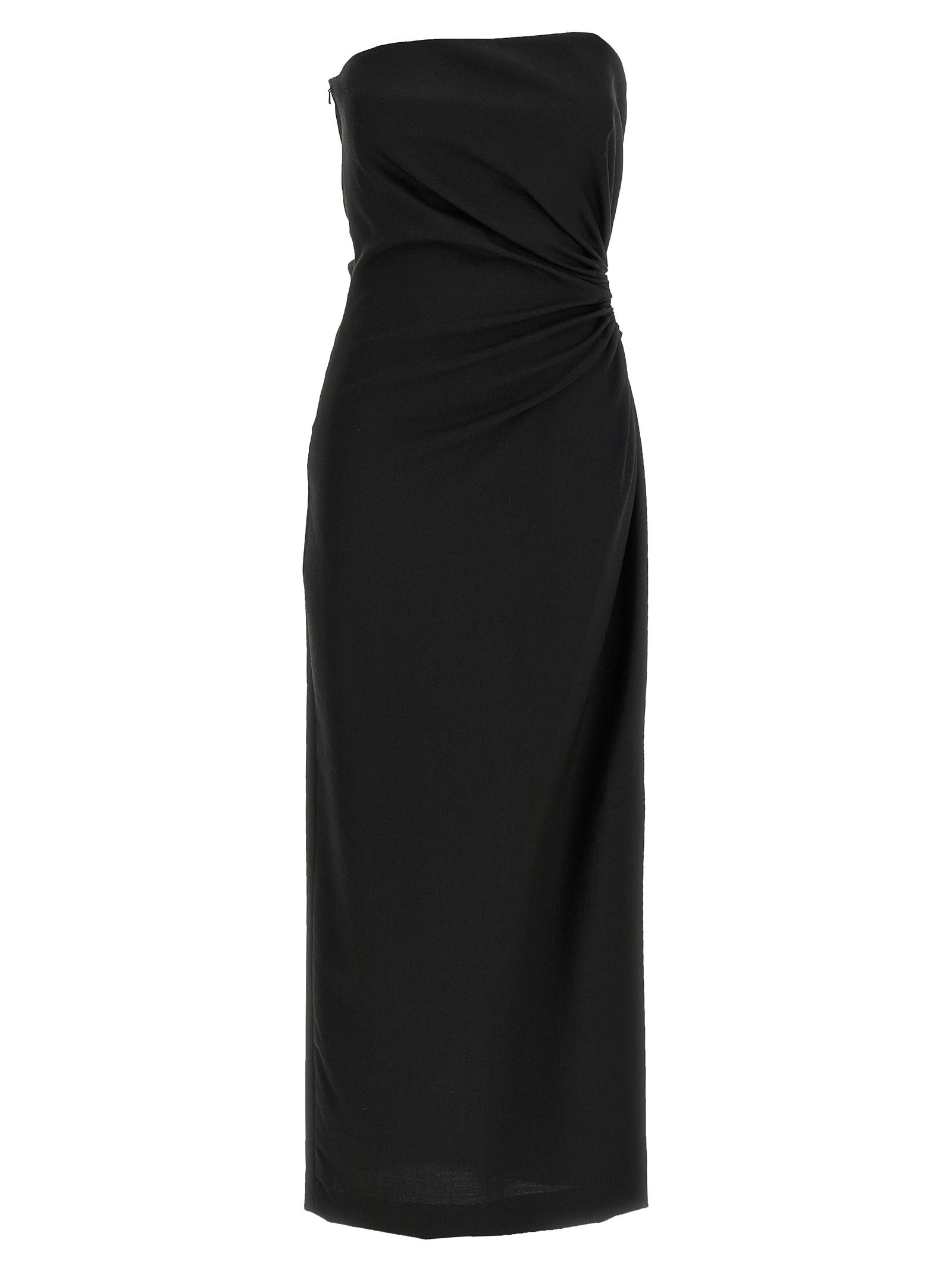 Max Mara Black Virgin Wool Long Dress