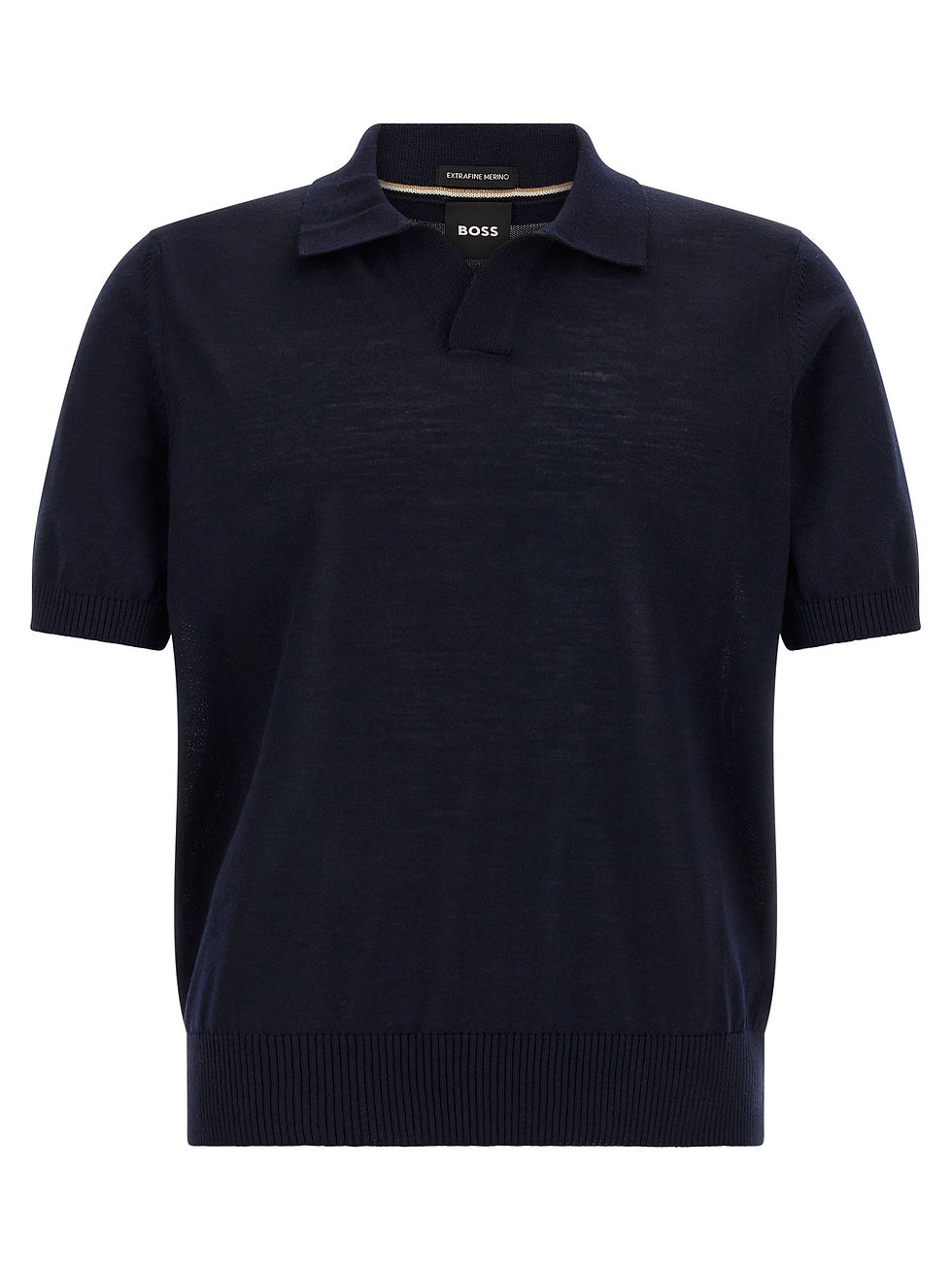 Hugo Boss Blue Virgin Wool Polo Shirt