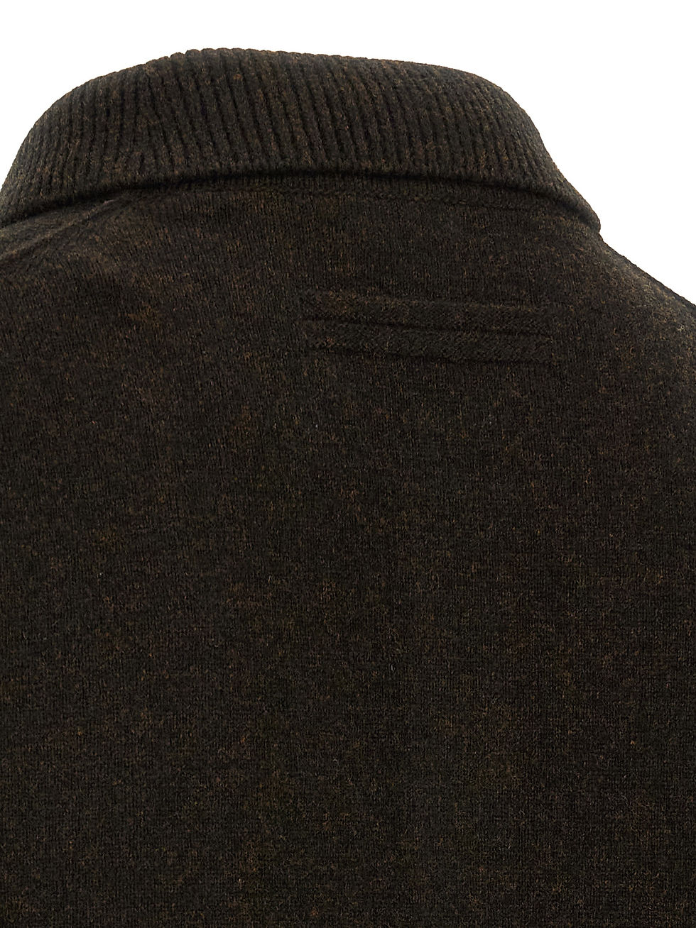 Thumbnail: ZEGNA Brown Wool Polo Shirt