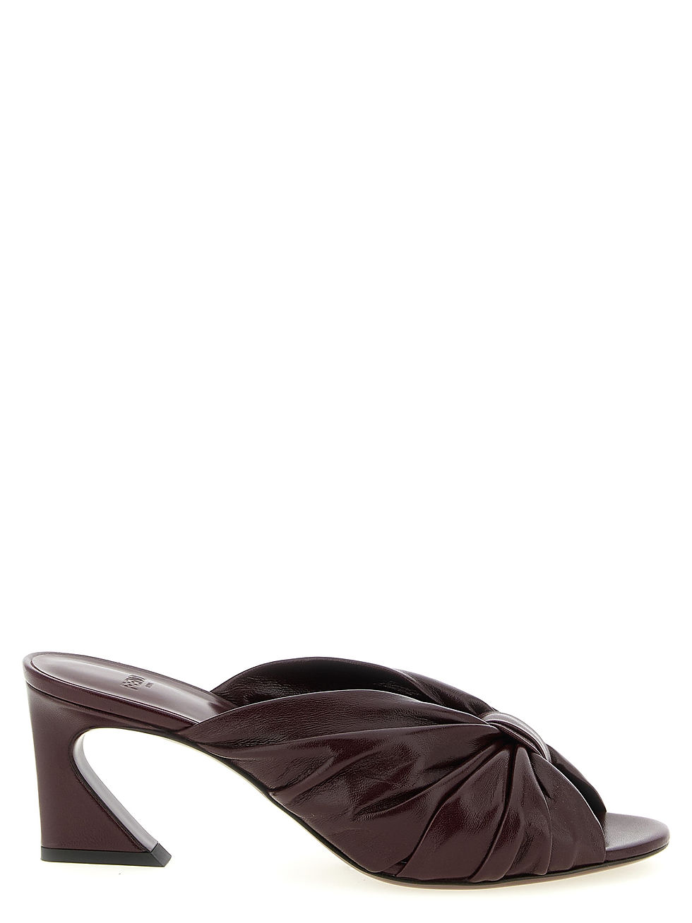 Thumbnail: Fendi Bordeaux Lamb Leather Platform Sandals