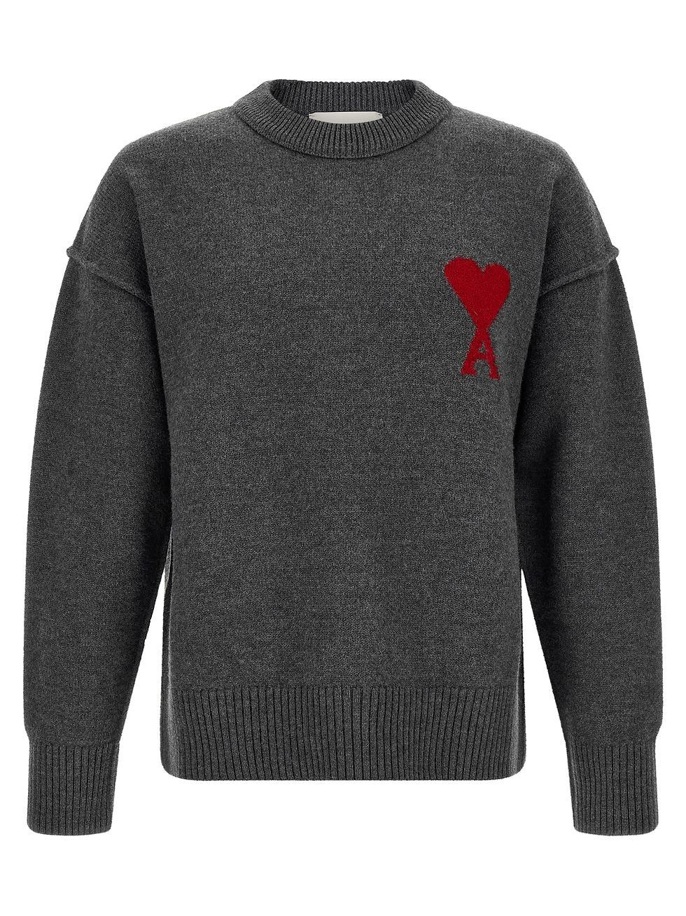 Ami Paris Gray Wool Sweater