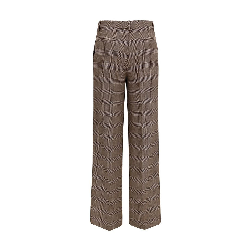P.A.R.O.S.H. Brown Wool Oves Aries Casual Pants