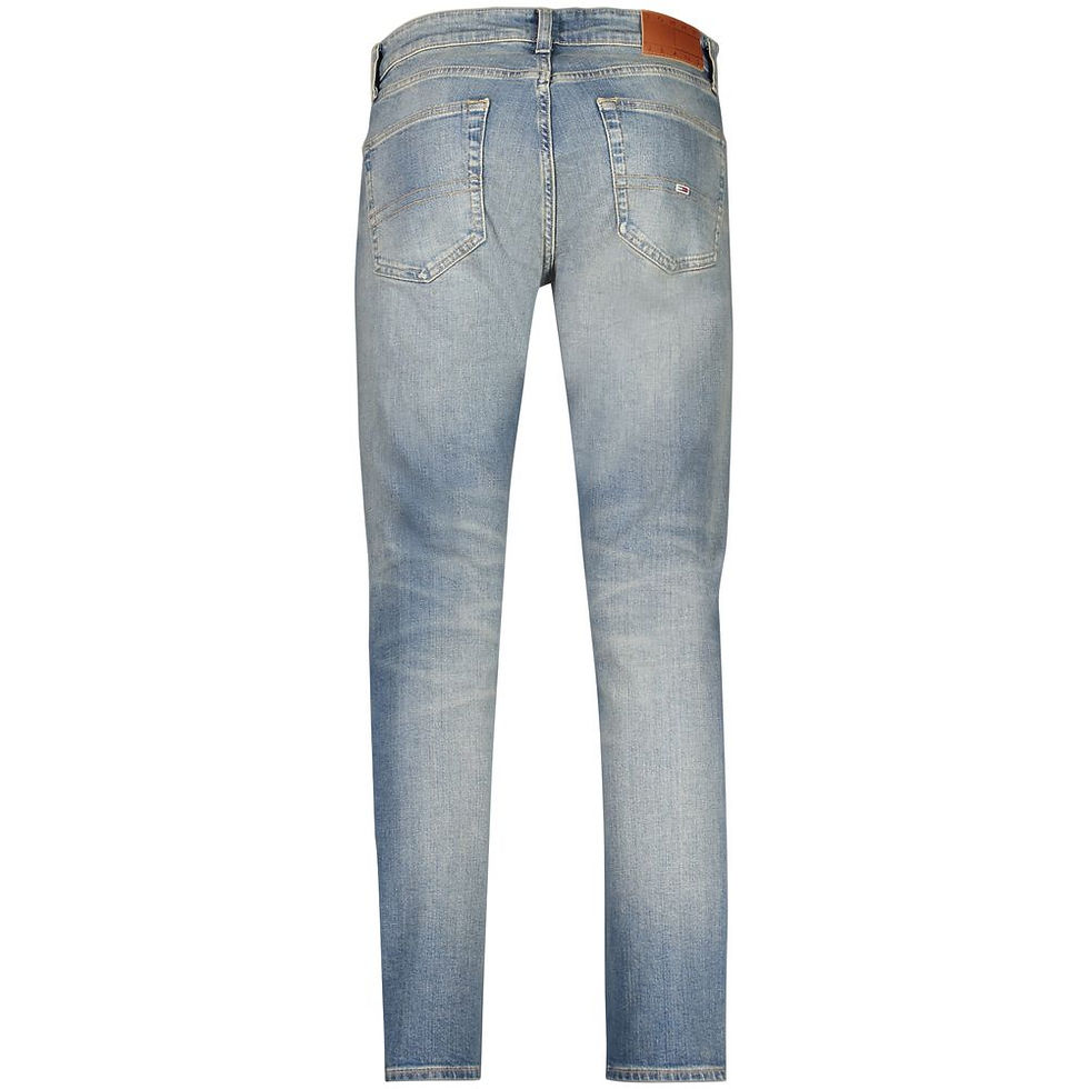 Tommy Hilfiger Blu Cotton Men's Slim Tapered Jean