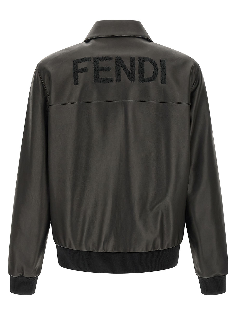 Fendi Black Lamb Leather Leather Jacket