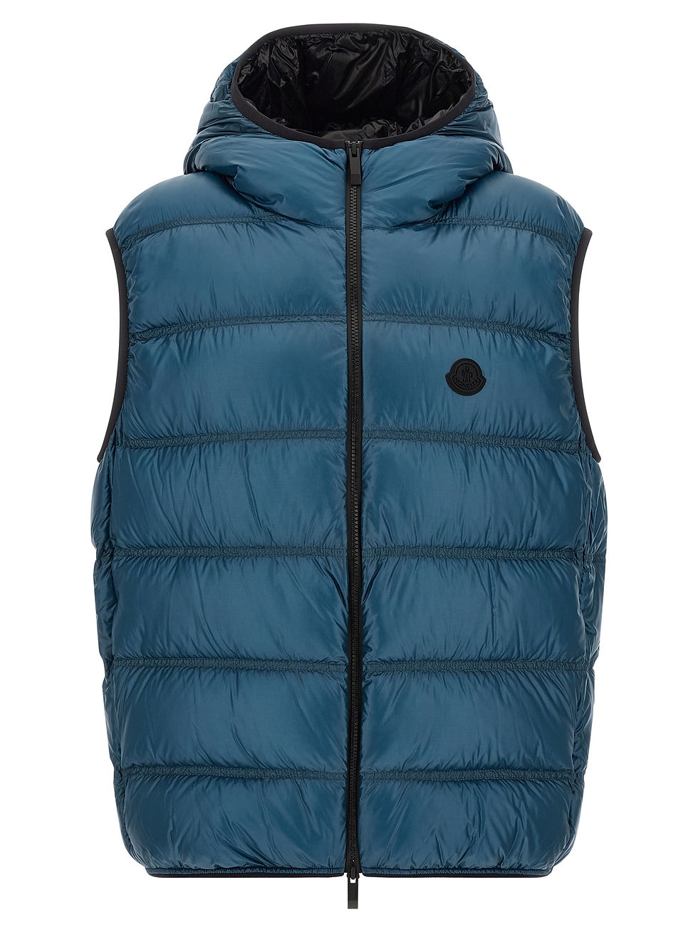 Moncler Blue Polyamide Full-Length Vest