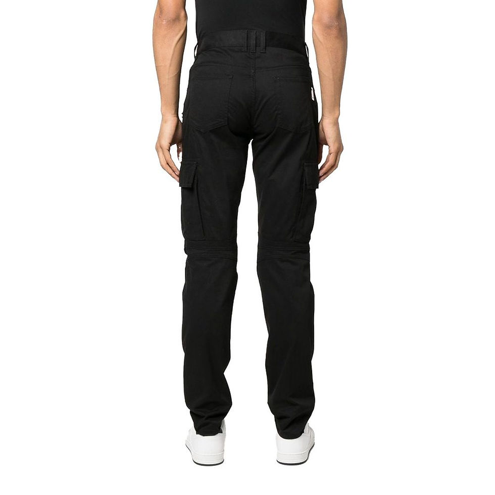 Miniatura: Balmain Black Cotton Cargo Pants