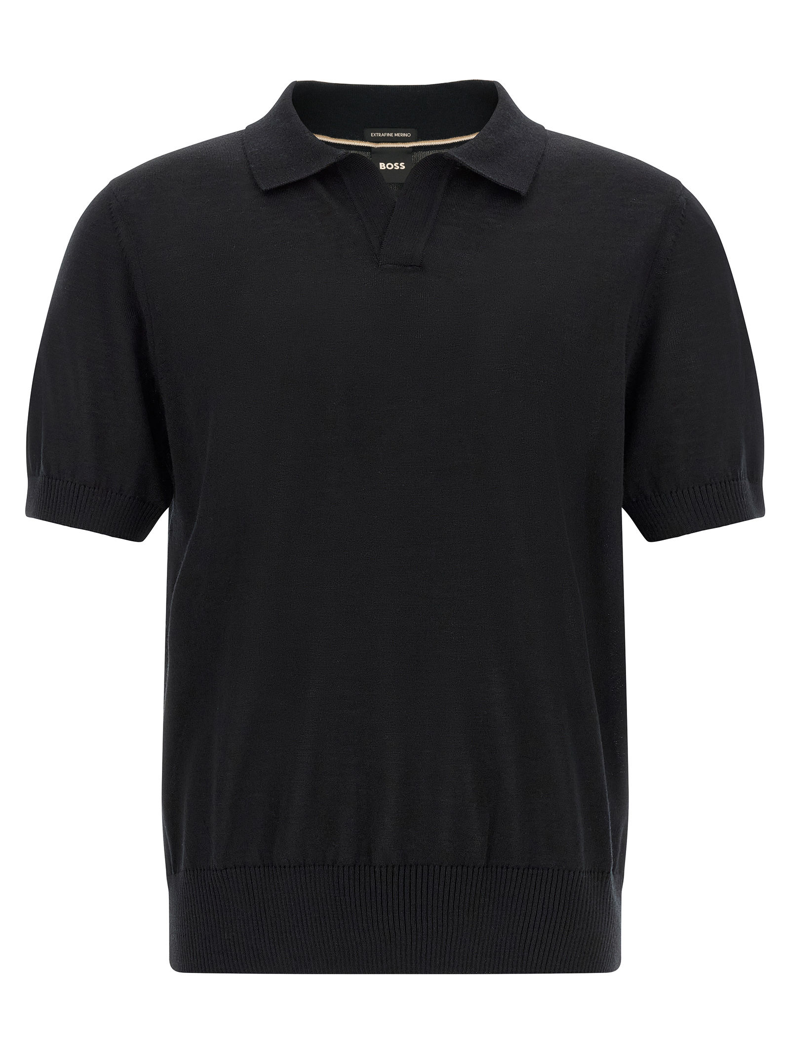 Hugo Boss Black Virgin Wool Polo Shirt