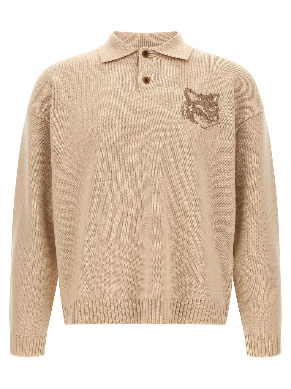 Thumbnail: Beige Wool Cardigan