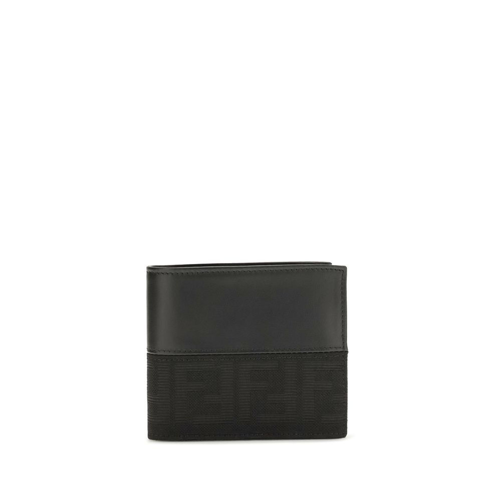 Fendi Black Calf Leather Bos Taurus Wallet