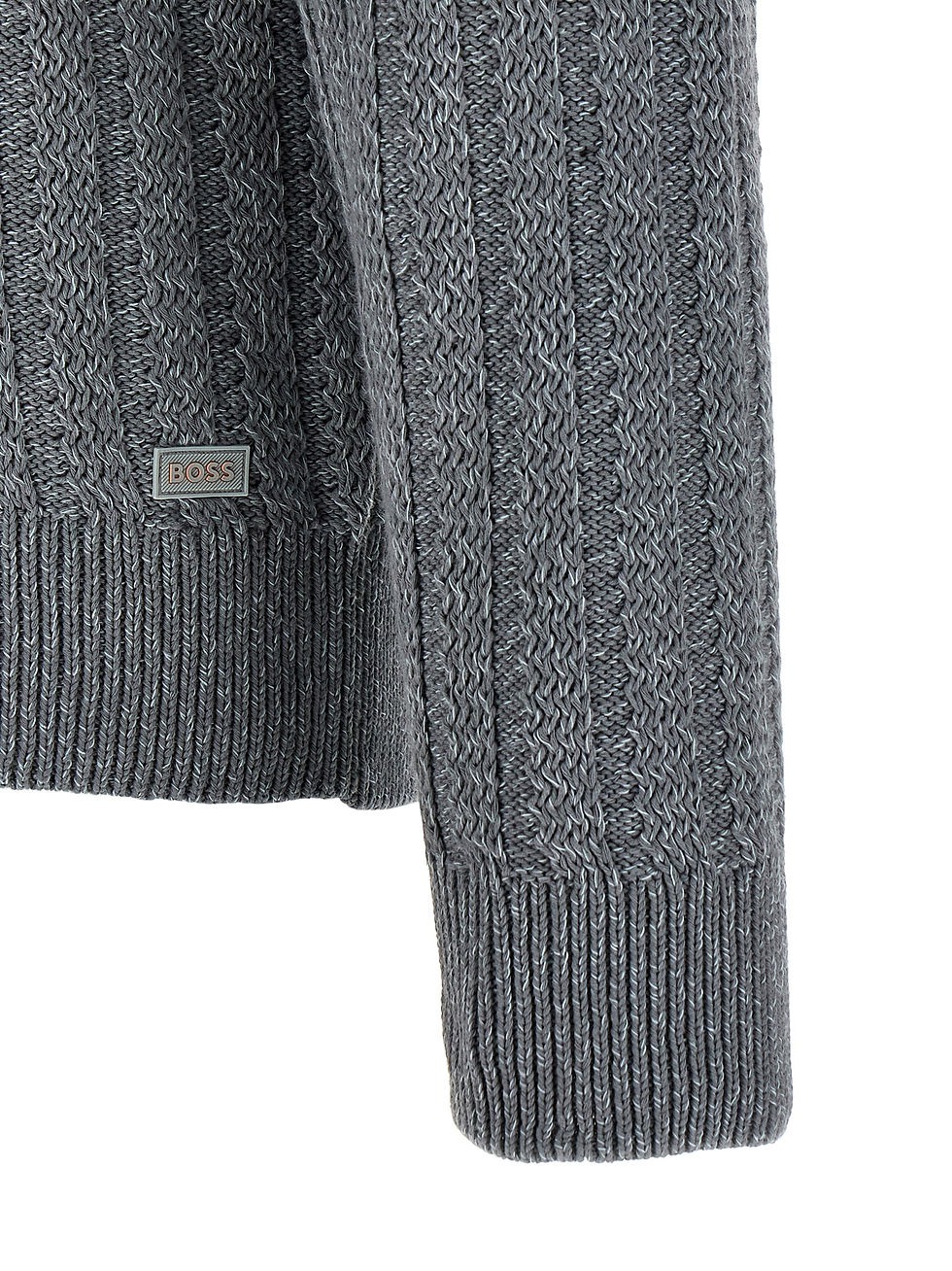 Miniatura: Hugo Boss Gray Cotton Sweater