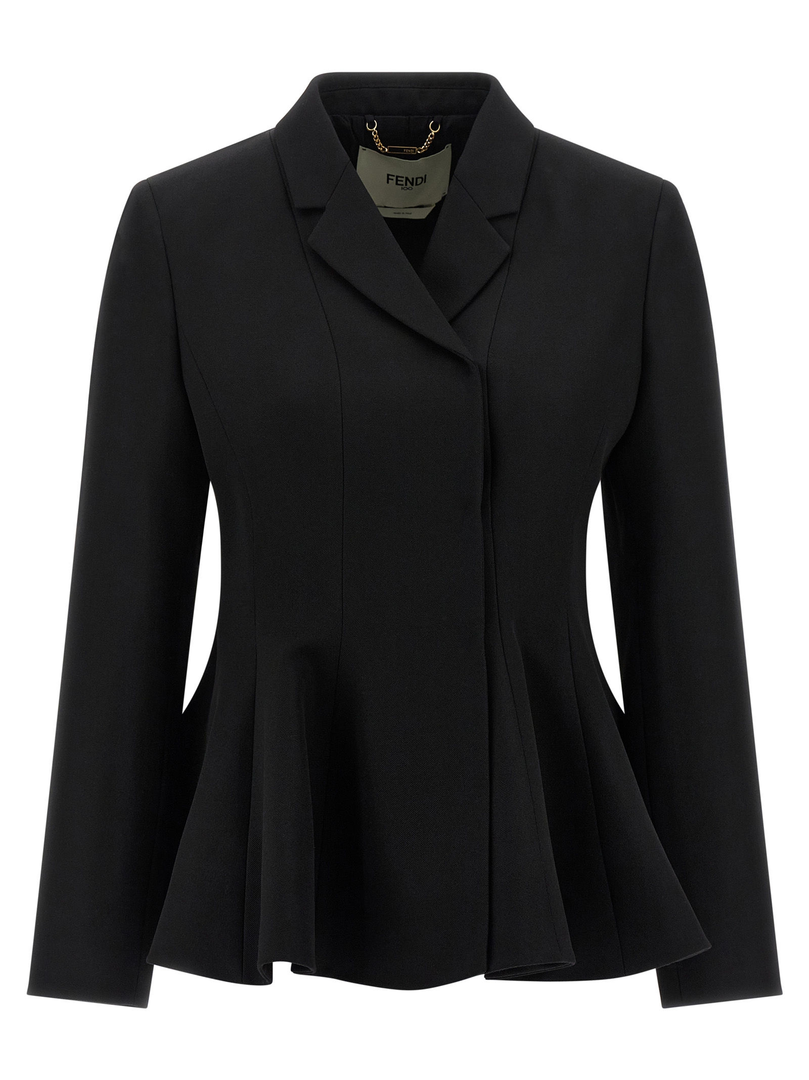 Fendi Black Virgin Wool Blazer