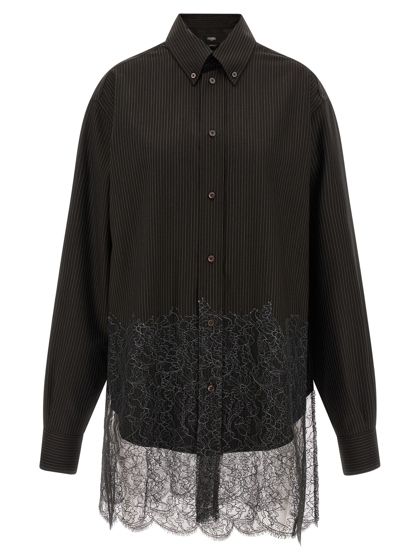 Fendi Brown Virgin Wool Shirt