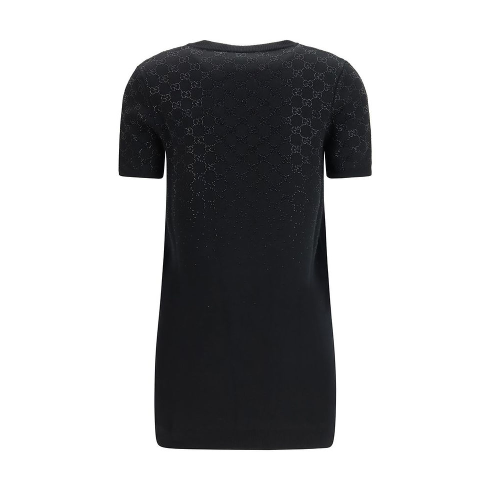 Gucci Black Wool Oves Aries Casual Dress