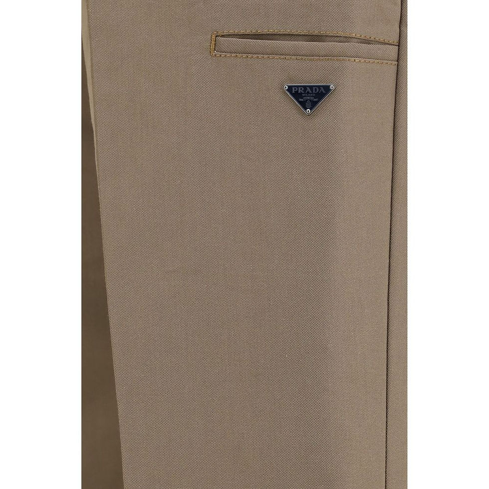 Miniatura: Prada Brown Cotton Casual Pants