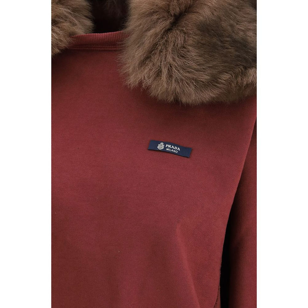 Miniatura: Prada Bordeaux Cotton Sweatshirt