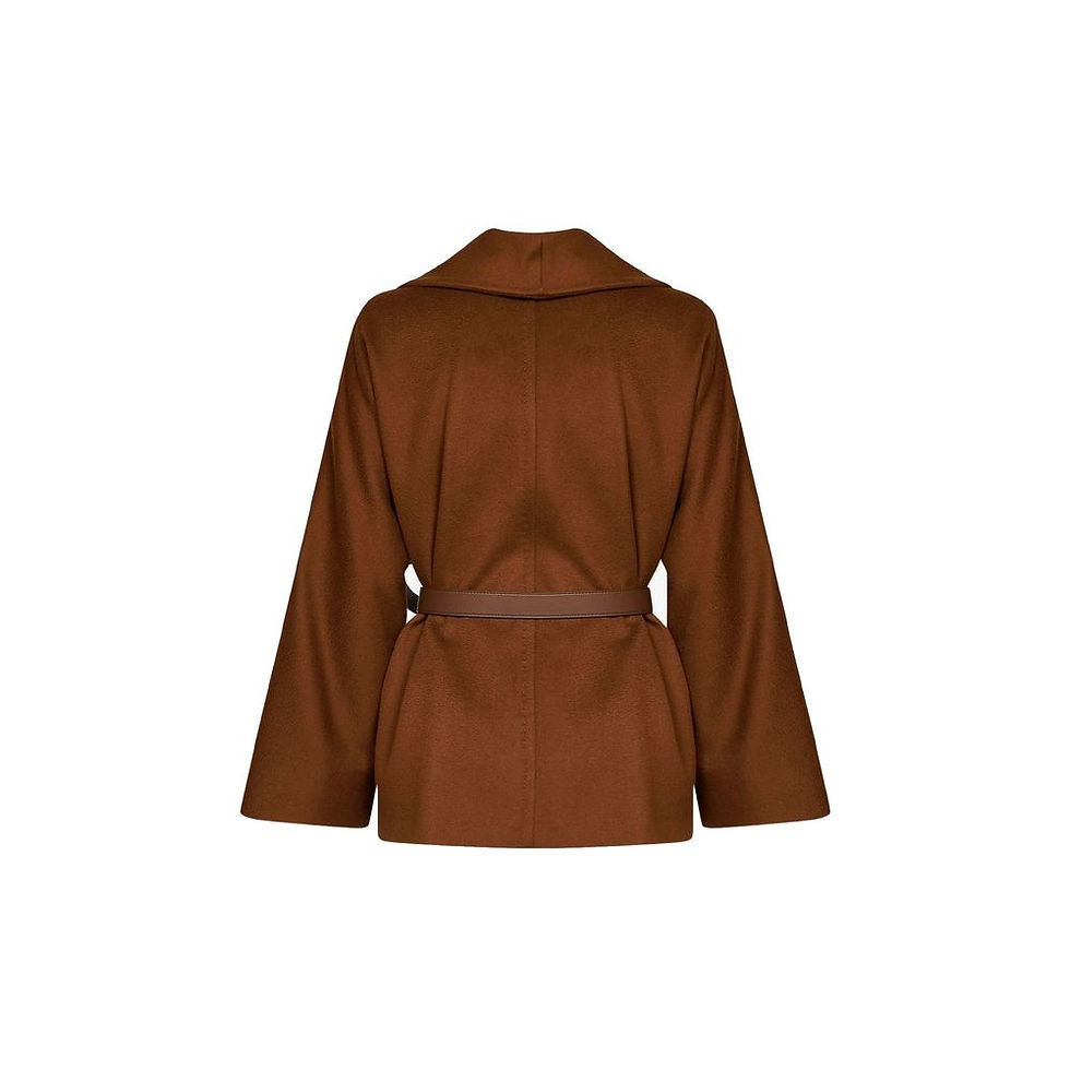 Thumbnail: Max Mara Brown Virgin Wool Full-Length Jacket
