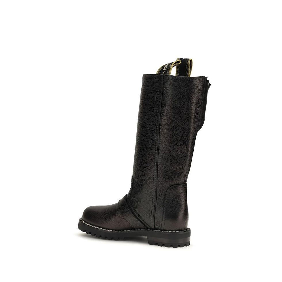Miniatura: Black Calf Leather Bos Taurus Lace-Up Boots
