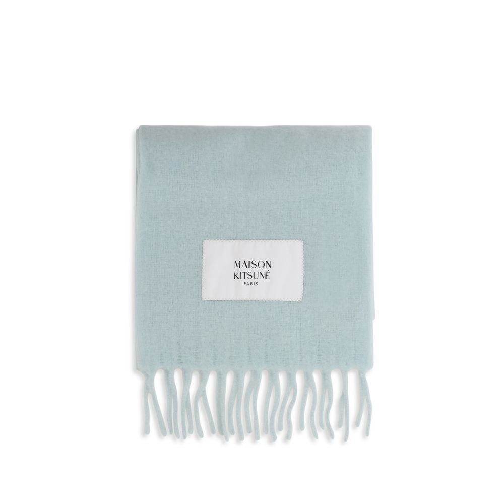 Maison Kitsuné Blue Polyamide Scarf